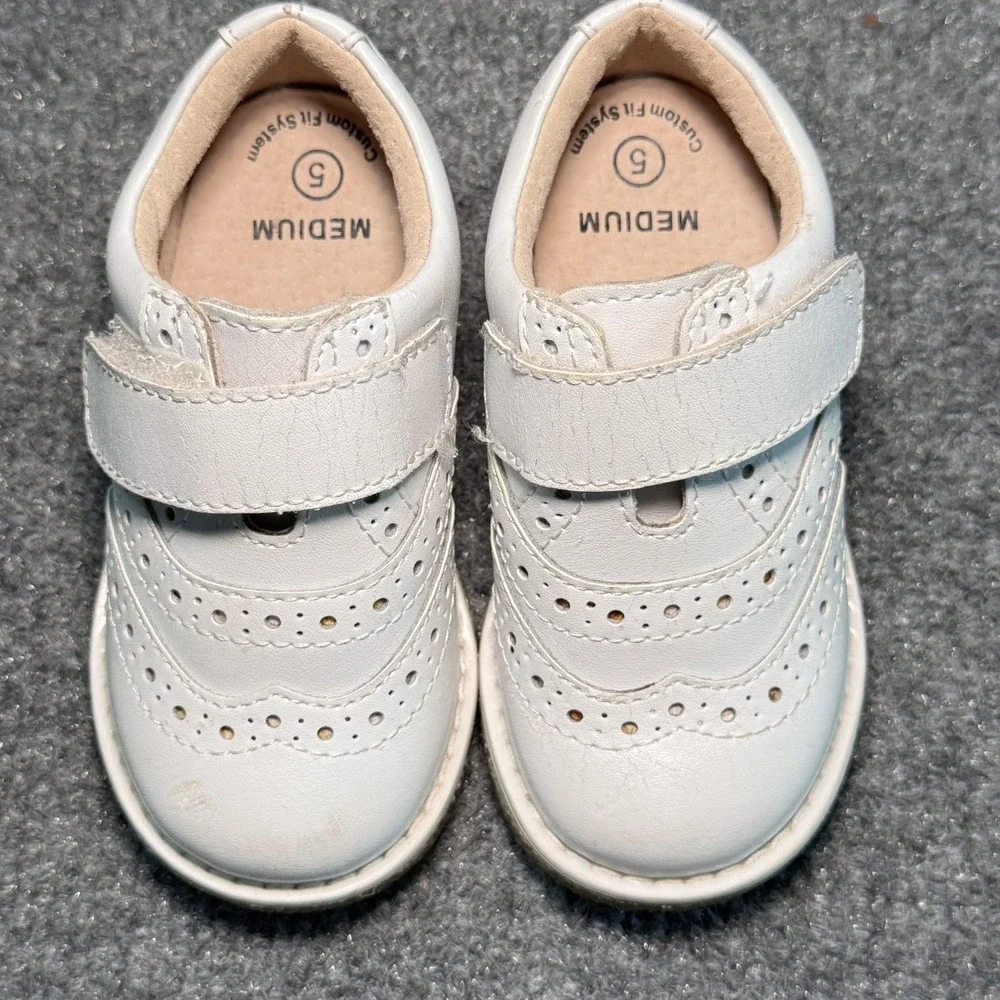 Footmates‎ Wyatt White Leather Dress Shoes Toddler Boys Size 5M Wedding